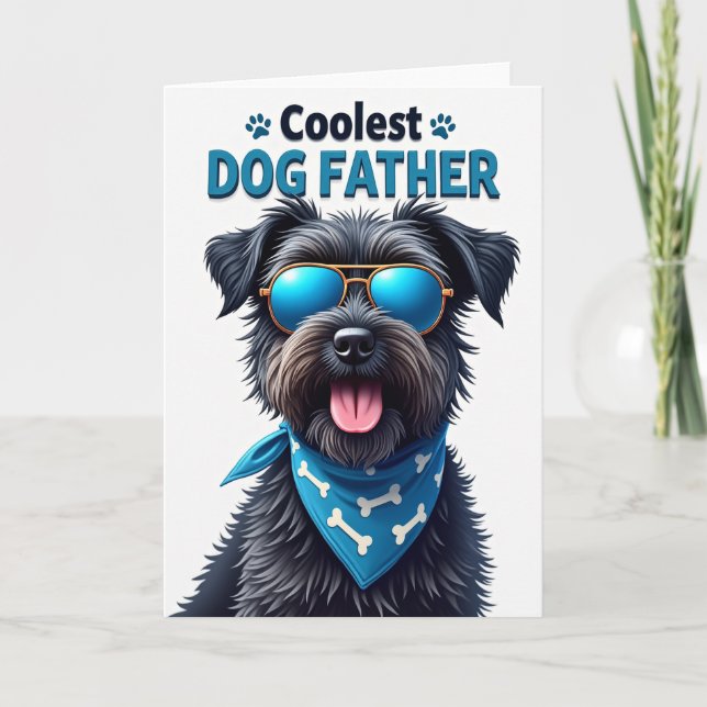 Dog Dad Aviator Fathers Day Card (Front)