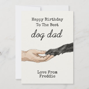Dog Dad Birthday   Funny Dog Lover Gift for Dad Invitation