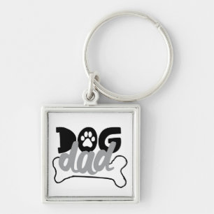 Dog Dad Bone Quotes About Dogs Being Family Foster Keychain