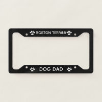 Dog Dad Boston Terrier Paws Black