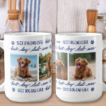 DOG DAD Custom 4 Pet Photo Collage Paw Prints Coffee Mug<br><div class="desc">Dog Dad ♡... Surprise your favorite Dog Dad whether it's his birthday, Mother's Day or Christmas with this super cute custom photo mug. Customize this coffee mug with your dog's favorite photo, and name. Double sided - you can different photos on each side or the same, up to you !...</div>