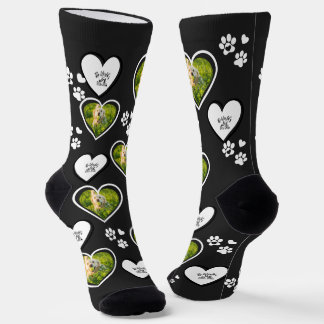 DOG Dad Custom Dog Heart Photo Socks