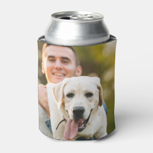 Dog Dad Custom Pet Photo Fathers Day Can Cooler