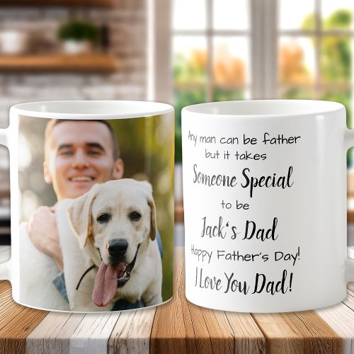 Dog Dad Custom Pet Photo Fathers Day Coffee Mug