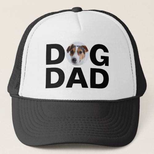 Dog Dad Custom Photo Dad Gift Trucker Hat