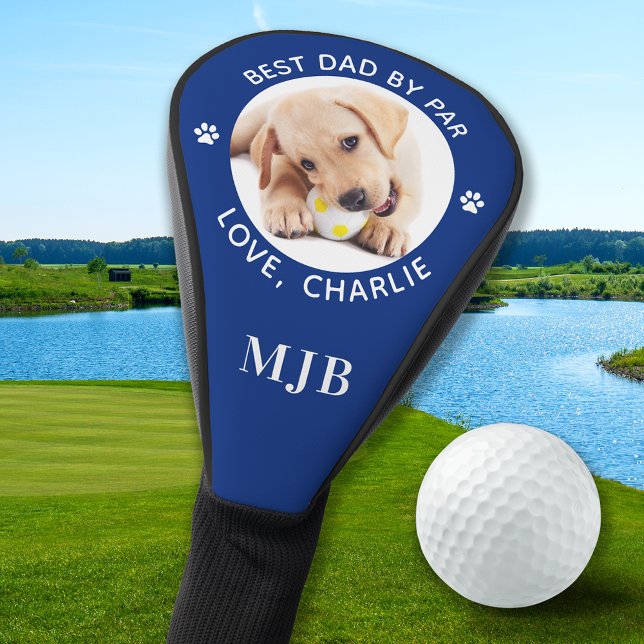 DOG DAD Custom Photo Personalized Monogram Driver Golf Head Cover (Creator Uploaded)