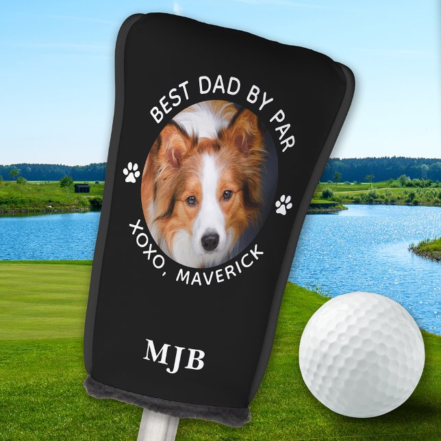 Dog Dad Custom Photo Personalized Monogram Putter Golf Head Cover (Creator Uploaded)