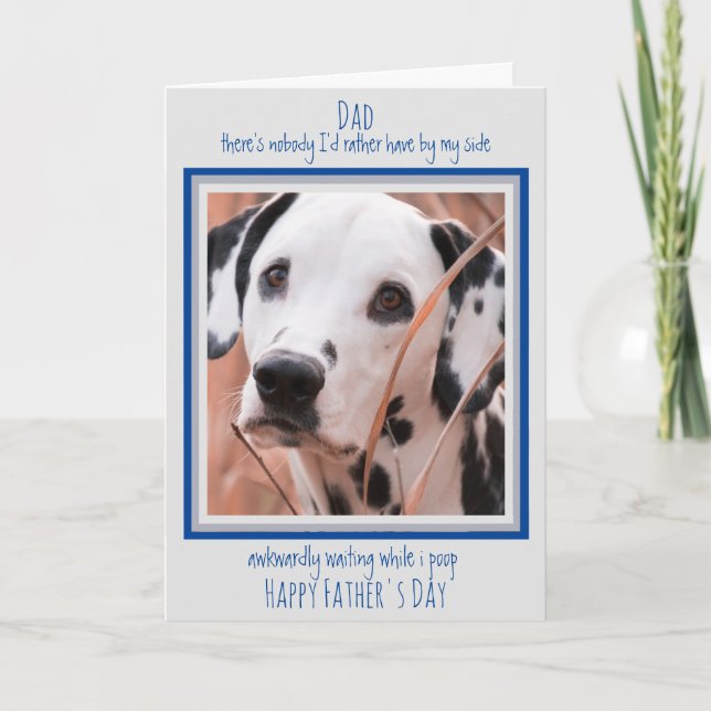 Dog Dad Cute Dog Photo Funny Father's Day Card (Front)