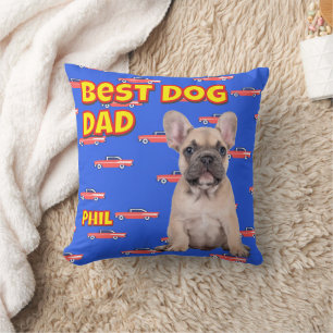 Dog Dad Dog Lover Gift - Funny Pet Photo Gift Throw Pillow