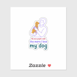 Dog Dad Dog Lover Quote Funny Gift Shirt Sticker