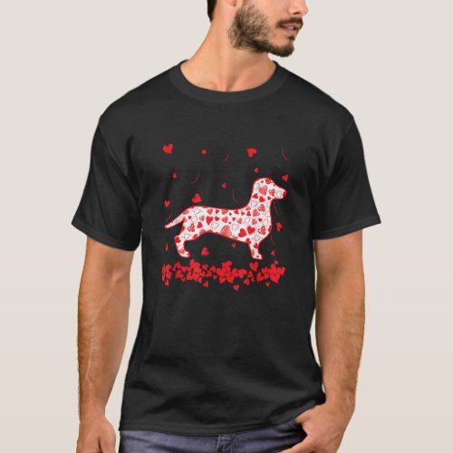 Dog Dad Dog Mom Gifts Dachshund Valentines Day T_ T_Shirt