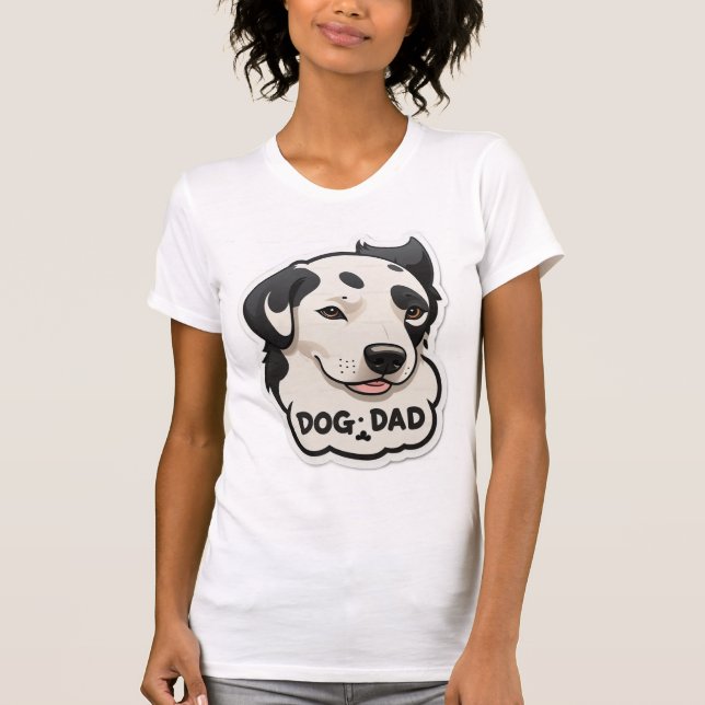 Dog Dad / Dog Mom – Minimal Paw Print T-Shirt (Front)