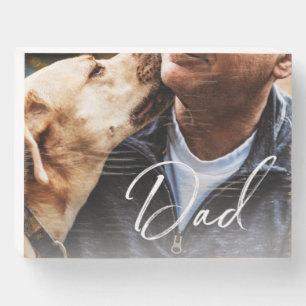 Dog Dad Father's Day Photo  Wooden Box Sign