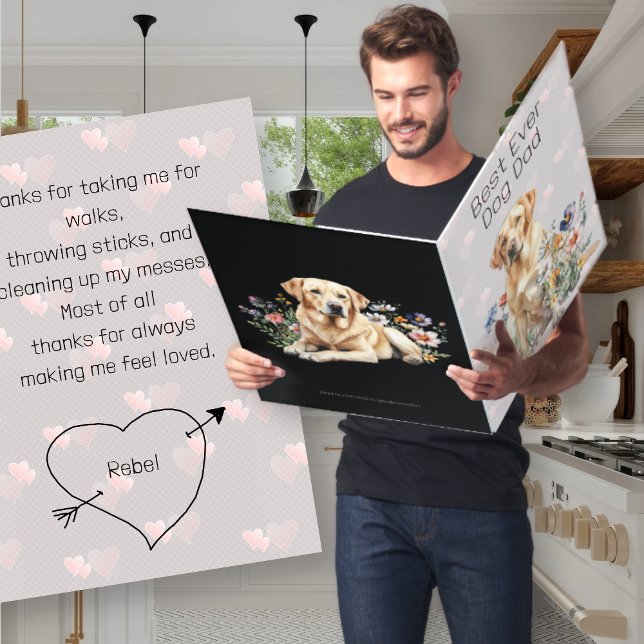 Dog Dad Fathers Day Thank You Card (Creator Uploaded)