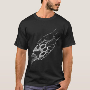 Dog Dad Fist Bump With Dog Paw Dog Lover T-Shirt