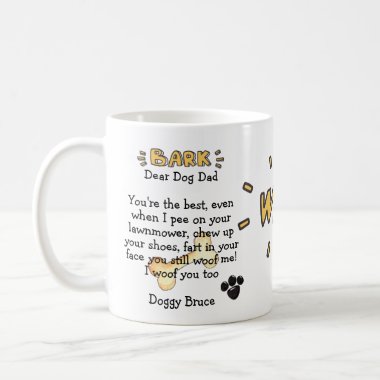 Dog Dad Funny Cute Mug Personalized Gifts For Men