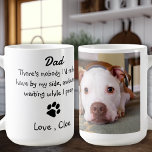 Dog Dad Funny Father's Day - Birthday Dog Dad Coffee Mug<br><div class="desc">Surprise Dad this Father's Day with this super cute dog dad mug . Dad ... There's nobody I'd rather have by my side , awkwardly waiting while I poop ! Personalize with the Dog Dad's favorite Pet Photo, and name . Dog Dad Funny Father's Day - Pet Photo Dog Humor...</div>