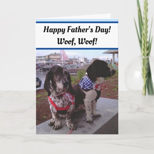 Dog Dad Furbaby Photo Template Fathers Day Card