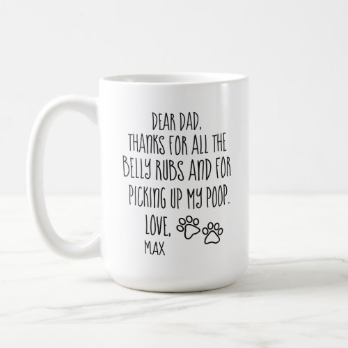Dog Dad Gift Fathers Day Dog Dad Personalized Coffee Mug
