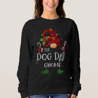 Dog Dad Gnome Buffalo Plaid Christmas Tree Light Sweatshirt