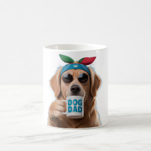 Dog Dad – Golden Retriever Coffee Time Design Mug