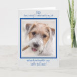 Dog Dad Happy Birthday Funny Cute Dog Dad Poop Card<br><div class="desc">Funny Happy Birthday for the Dog Dad ! Add your dog's photo and personalize from the Dog .
There's nobody I'd rather have by my side ,  awkwardly waiting while I poop !</div>