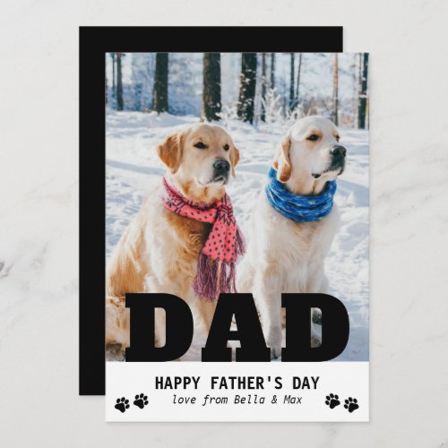 Dog Dad Happy Fathers Day Paw Print Modern Photo