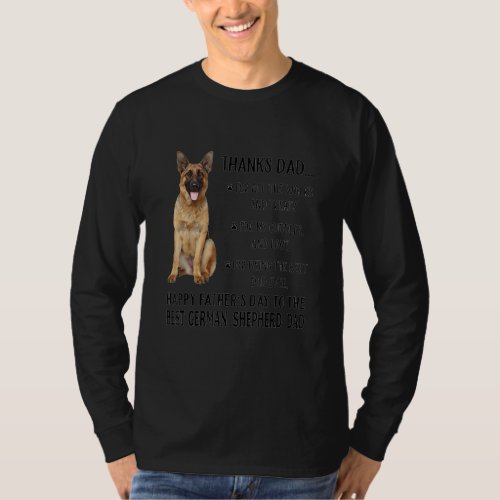 Dog Dad Happy Fathers Day To The Best German Shep T_Shirt