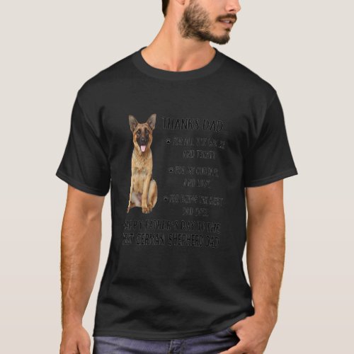 Dog Dad Happy Fathers Day To The Best German Shep T_Shirt