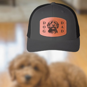 DOG DAD Labradoodle Doodle Dog Father's Day Leather Patch Hat