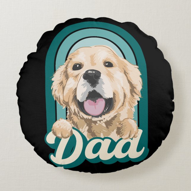 Dog dad, love dogs, love my pets  round pillow (Front)