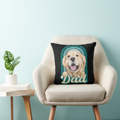 Dog dad love dogs love my pets  throw pillow