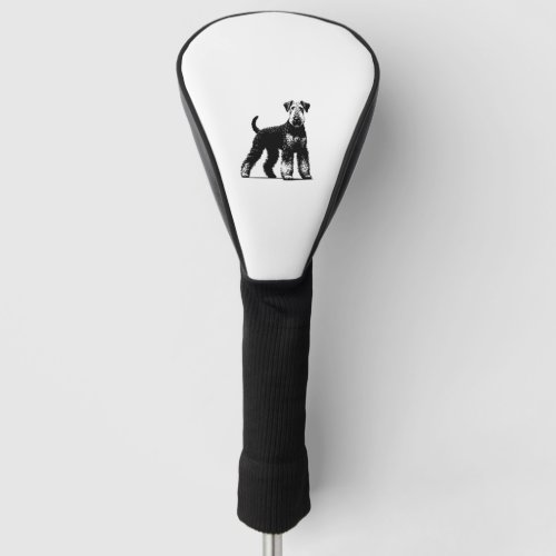 Dog Dad Mom Lover _ Monochromatic Airedale Terrier Golf Head Cover