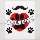 Dog Dad Paw And Red Heart Drawing (Front)