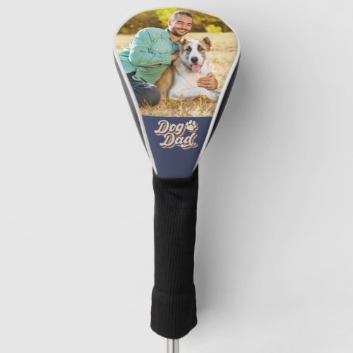 Dog Dad Paw Print Photo Golf Head Cover