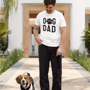 Dog Dad Paw Print T-Shirt