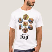 Dog DAD Personalized Dog Lover Pet Photo Collage T-Shirt (Front)