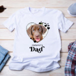 Dog DAD Personalized Heart Dog Lover Pet Photo T-Shirt<br><div class="desc">Dog Dad ... Surprise your favorite Dog Dad this Father's Day , Christmas or his birthday with this super cute custom pet photo t-shirt. Customize this dog dad shirt with your dog's favorite photos, and name. This dog dad shirt is a must for dog lovers and dog dads! Great gift...</div>