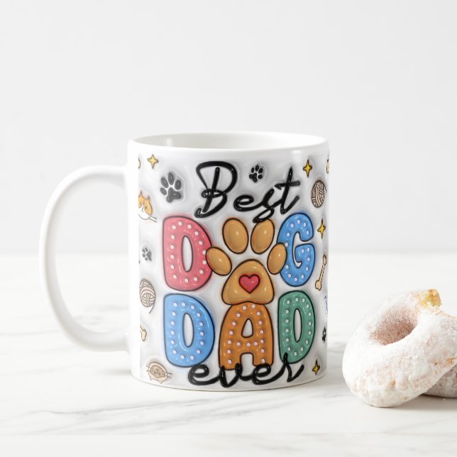Dog dad Personalized Mug with Photo (With Donut)