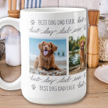 DOG DAD Personalized Pet 4 Photo Collage Coffee Mug<br><div class="desc">Dog Dad ♡... Surprise your favorite Dog Dad whether it's his birthday, Father's Day or Christmas with this super cute custom photo mug. Customize this coffee mug with your dog's favorite photo, and name. Double sided - you can different photos on each side or the same, up to you !...</div>