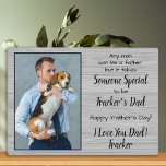 Dog Dad Personalized Pet Photo Father's Day Plaque<br><div class="desc">"Any man can be a father , but it takes someone special to be Your Dog Dad ." ! This Fathers Day give Dad a cute personalized pet photo plaque from his best friend. Personalize with the dog's name & favorite photo. This dog dad fathers day plaque will be a...</div>