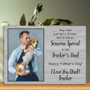 Dog Dad Personalized Pet Photo Father's Day Plaque