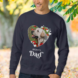 Dog DAD Personalized Pet Photo Heart Dog Lover Sweatshirt