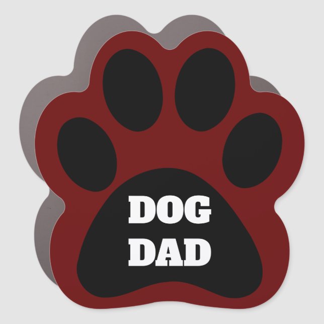DOG DAD Pet Car Magnet (Front)