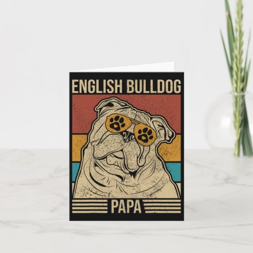 Dog Dad Pet Owner Animal Lover Outfit English Bull Card