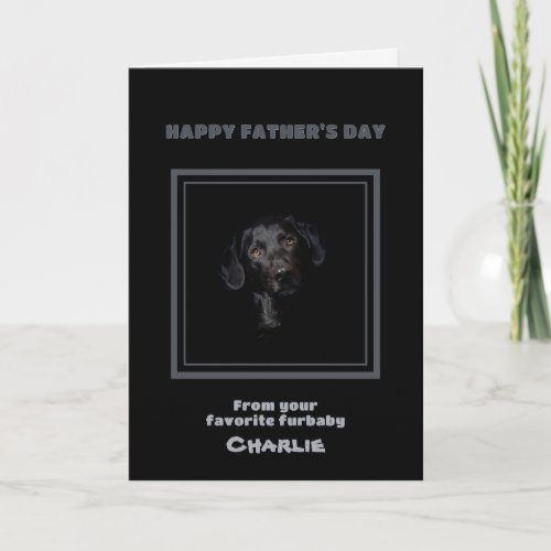 Dog Dad Photo Fathers Day Card