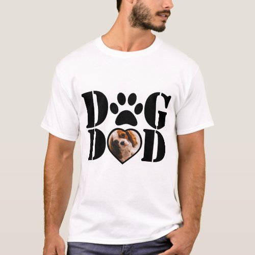 Dog dad photo pets lover T_Shirt