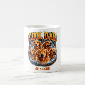 Dog Dad Portrait Personalized Number Custom Design Coffee Mug