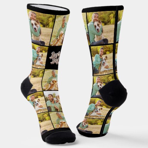 Dog Dad Retro Novelty Photo Socks