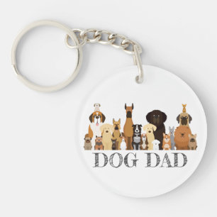 Dog DAD Shirt Doggy Friend Pet Animal Keychain